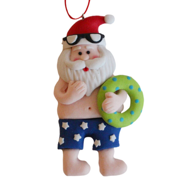 Santa with Lifesaver - Christmas Heirloom Company