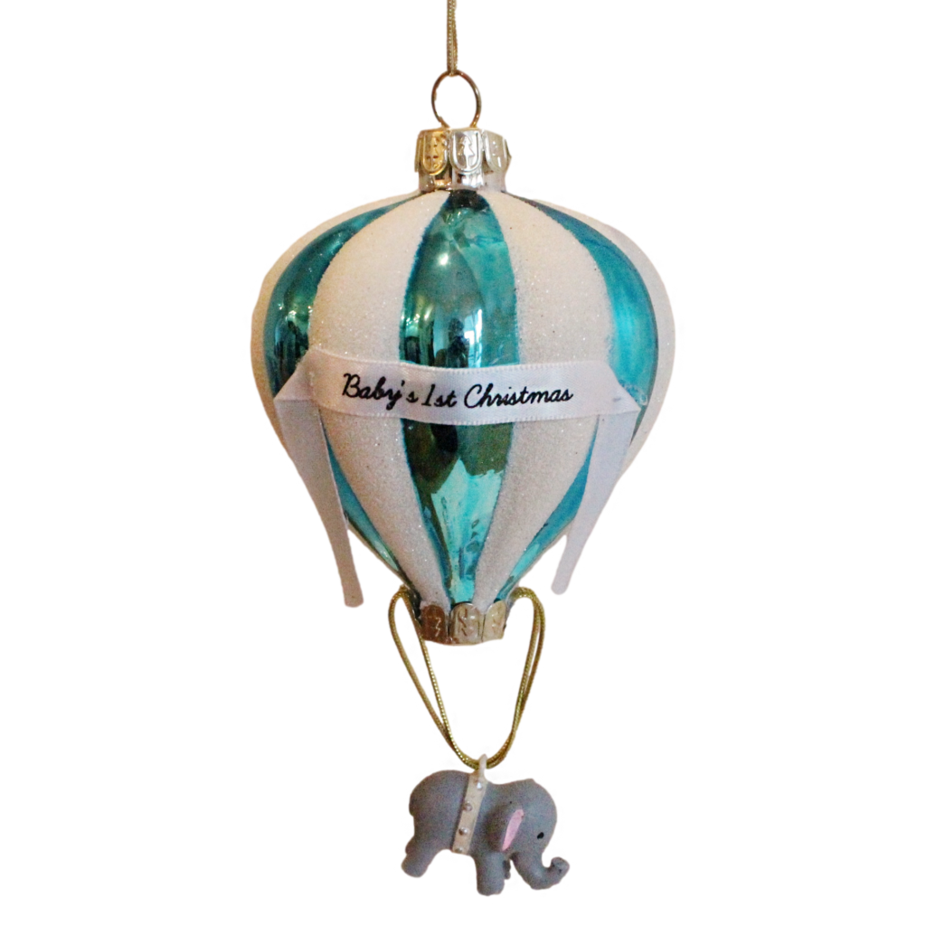 Blue Hot Air Balloon - Christmas Heirloom Company