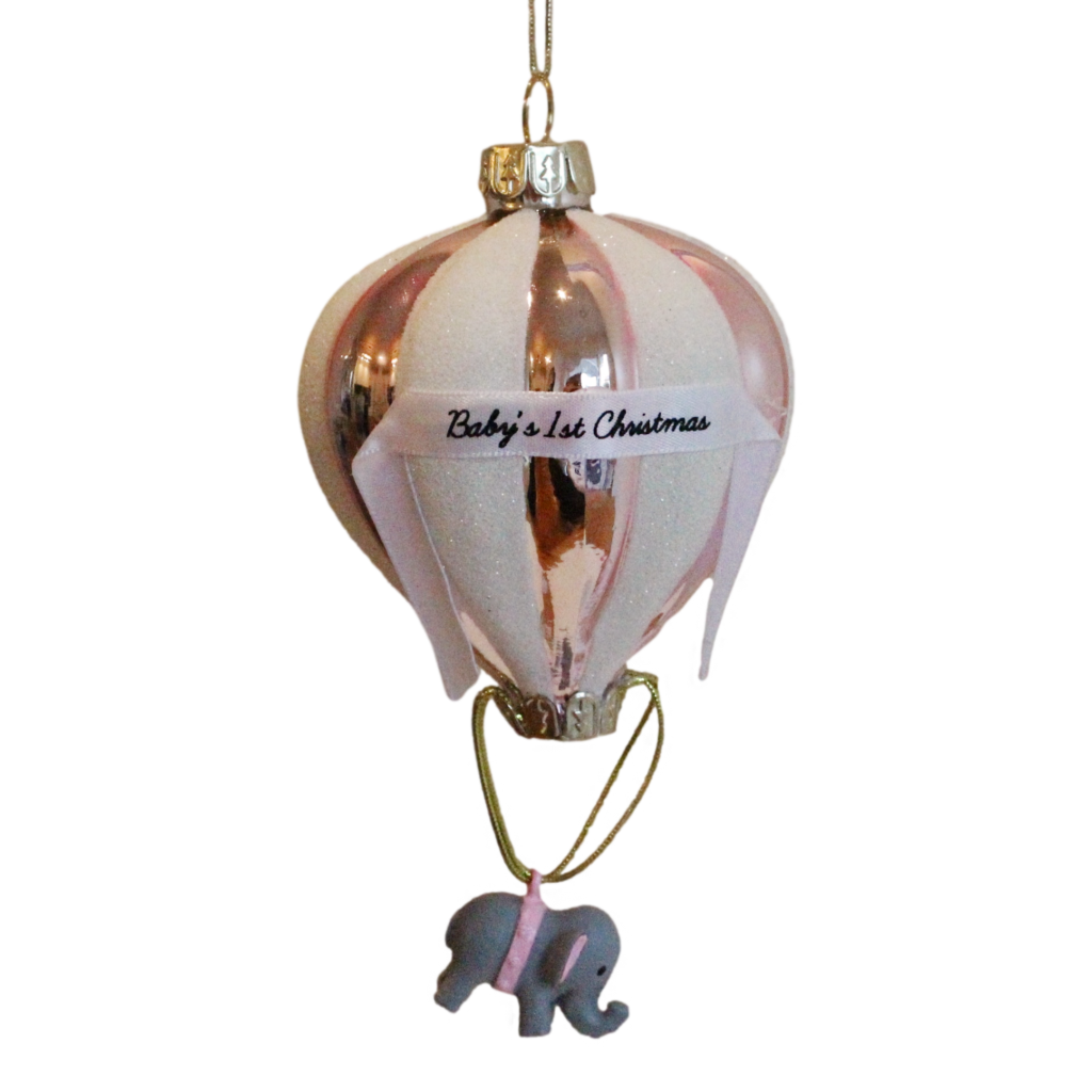 Pink Hot Air Balloon Christmas Heirloom Company