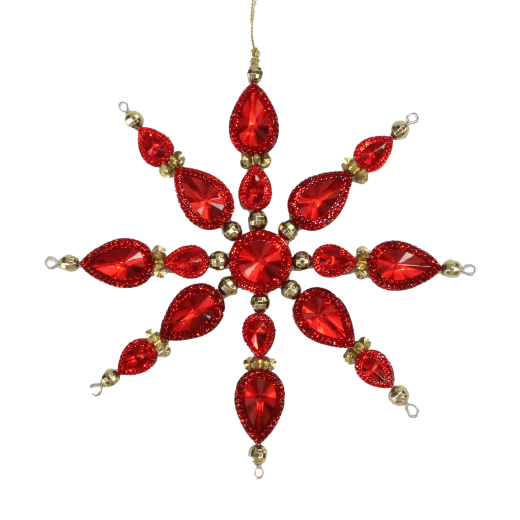 Red Gem Snowflake - Christmas Heirloom Company