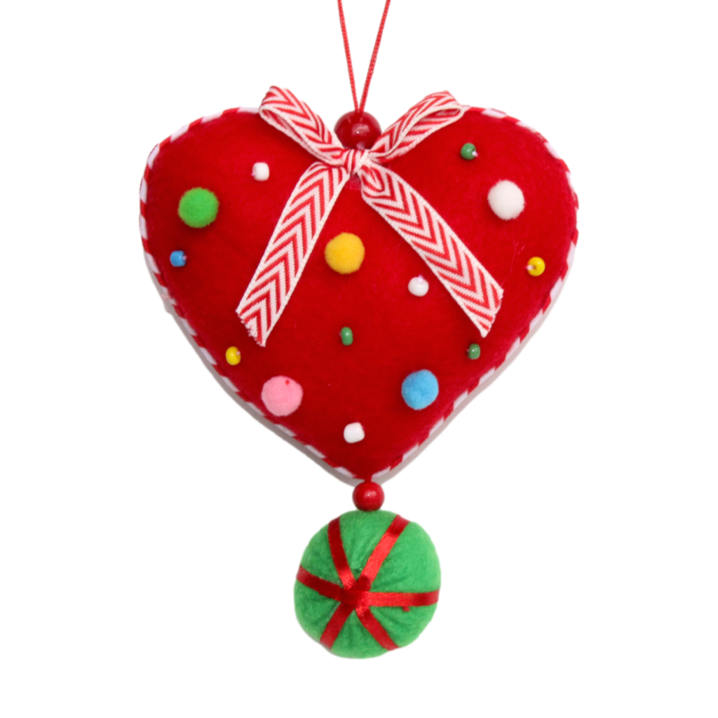 Stuffed Red Heart - Christmas Heirloom Company