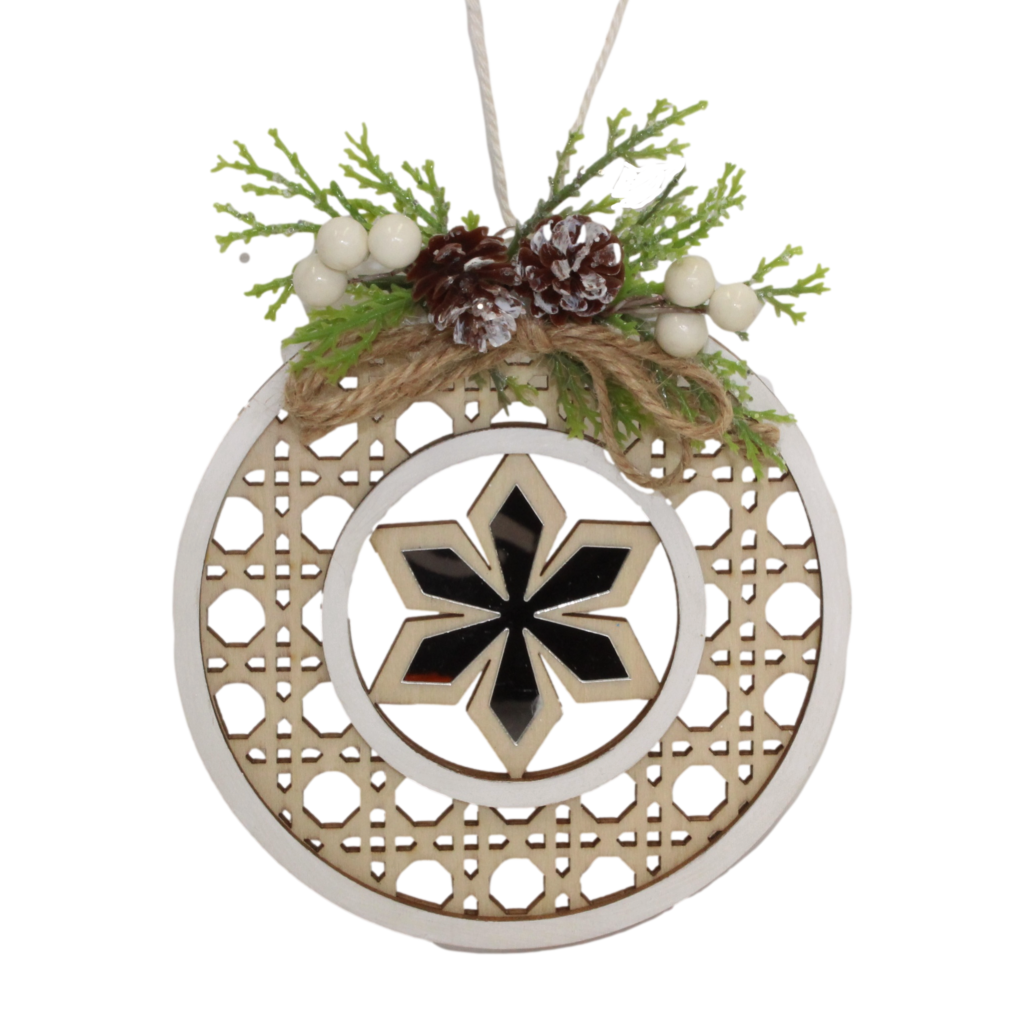 Snowflake & Pine Trim Christmas Heirloom Company