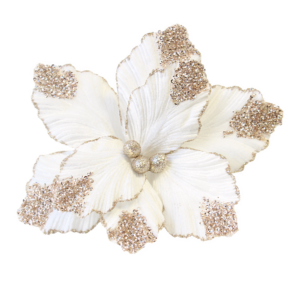 White & Rose Gold Flower