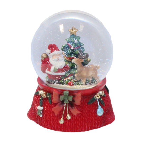 Santa, Tree & Deer in Waterball