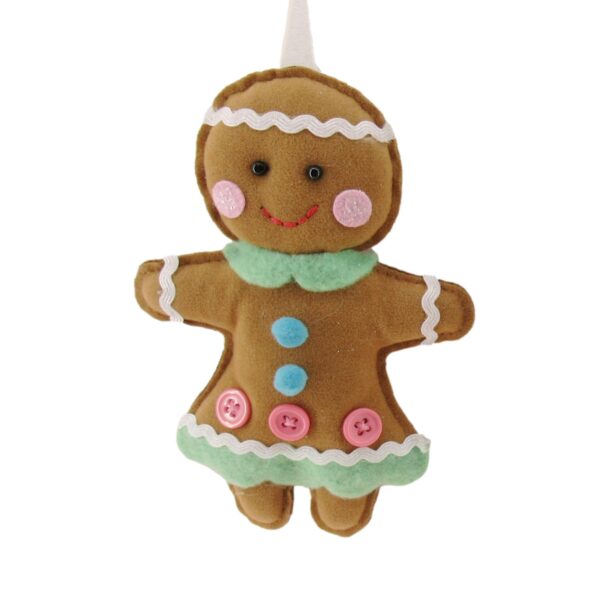 Gingerbread Girl - Pink Buttons
