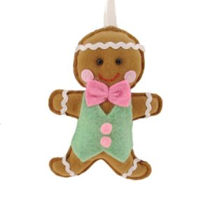 Gingerbread Boy - Pink Bow Tie