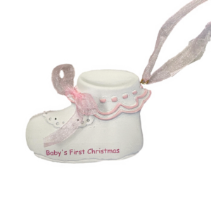 Baby Shoe (Pink Ribbon)