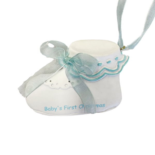 Baby Shoe (Blue Ribbon)
