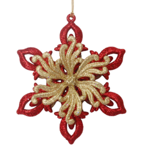 Snowflake with Fleur de Lis Pattern