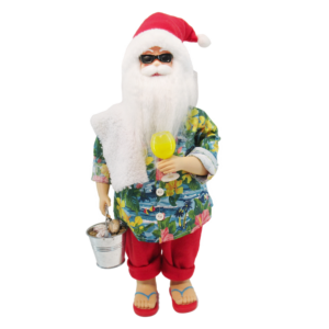Beach Santa with Cocktail