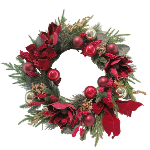 Magnolia & Bauble Wreath