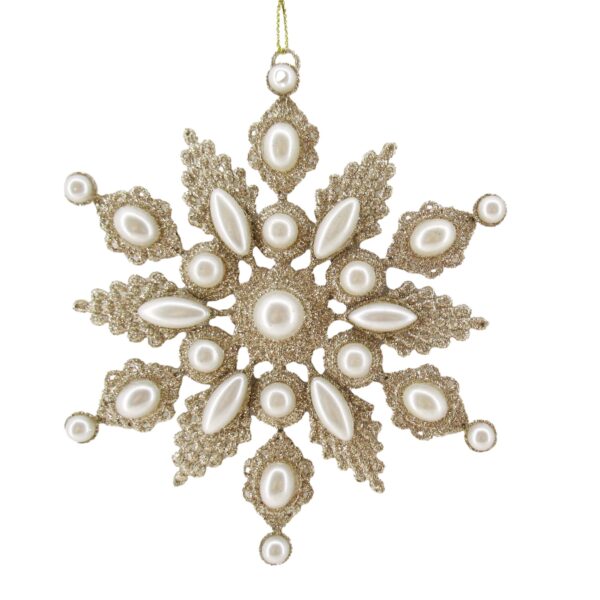 Snowflake with Pearls