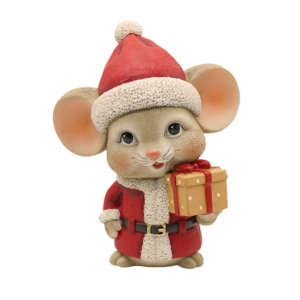 Christmas Mouse Holding Gift