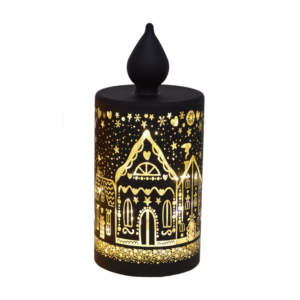 House Design Etched Candle