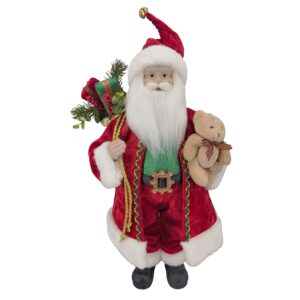 Red Santa with Teddy Bear