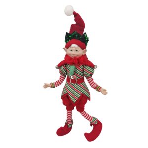 Red & Green Jester Elf