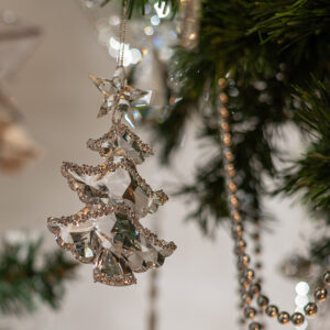 Clear Tree with Glitter Snow