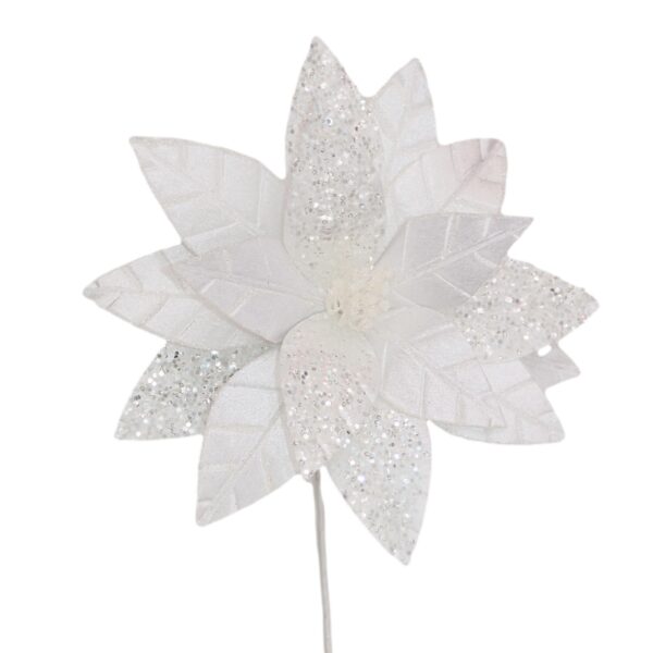 White Glitter Poinsettia