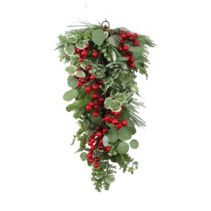 Red Berry & Mixed Leaf Teardrop