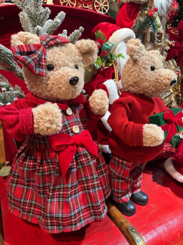 Girl Bear in Tartan Dress - Image 2
