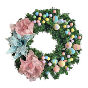 Easter Wreath with Flowers