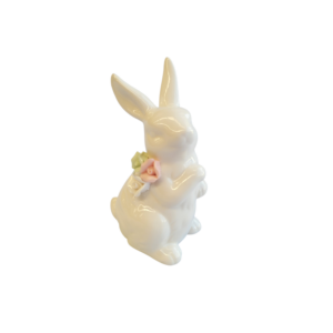 Porcelain Bunny with Big Flower